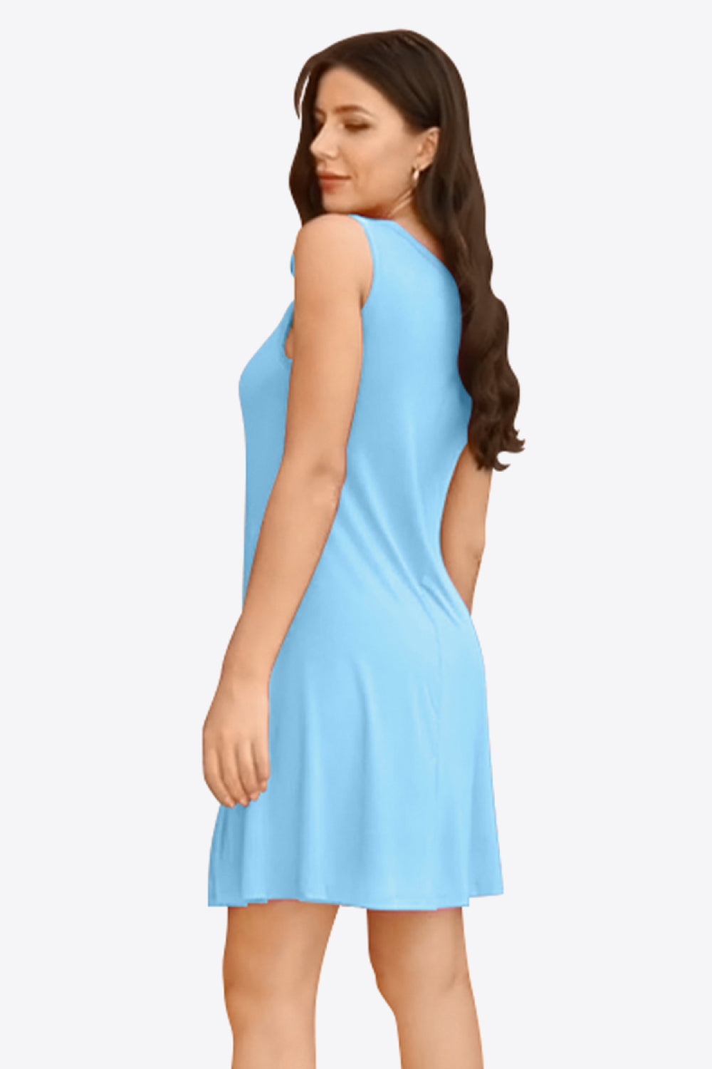 Full Size Round Neck Sleeveless Dress with Pockets - felvior