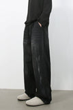 Men's High Waist Washed Jeans - felvior