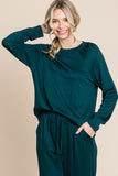 Super Lady Round Neck Raglan Sleeve Top and Drawstring Pants Lounge Set - felvior