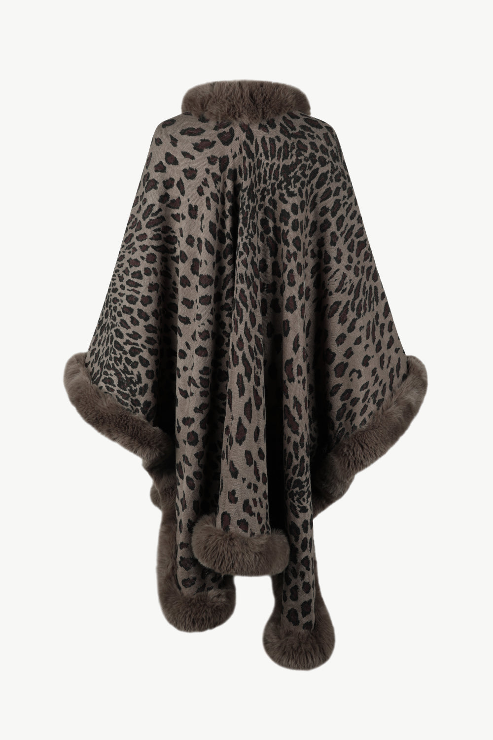 Leopard Open Front Poncho - felvior