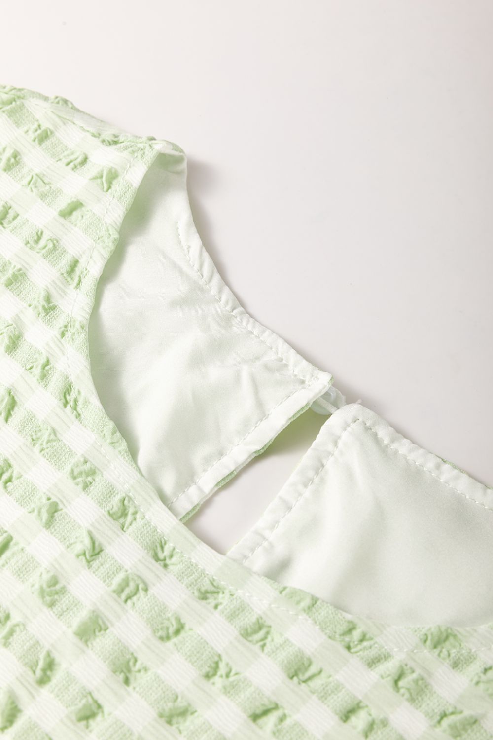 Textured Short Sleeve Tiered Mini Dress