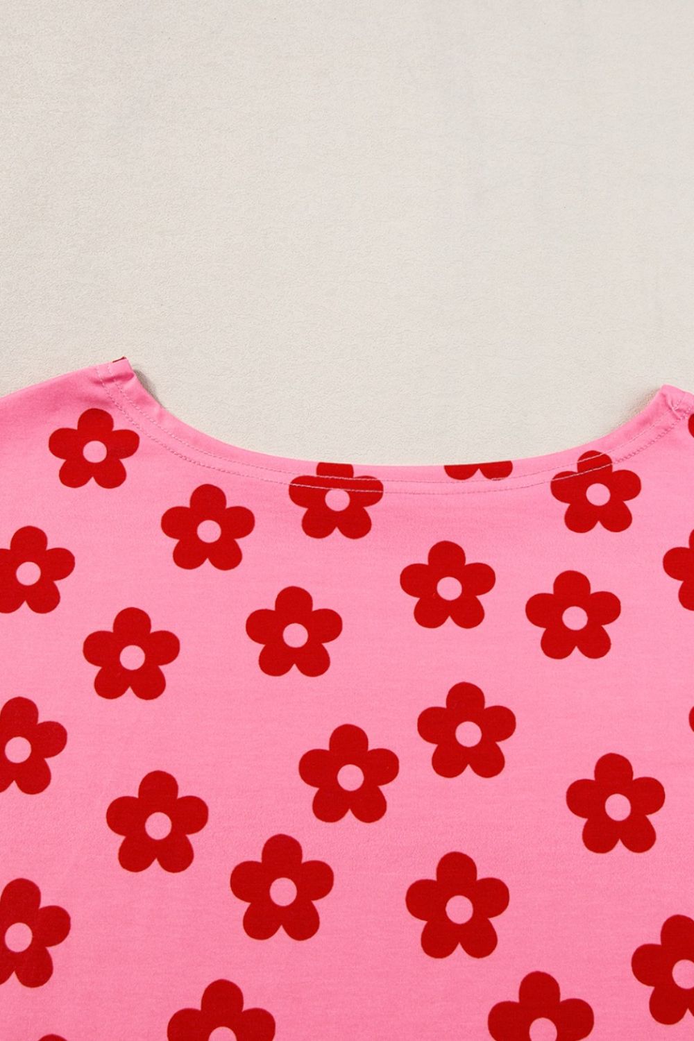 Floral Cropped Tee and Shorts Lounge Set - felvior