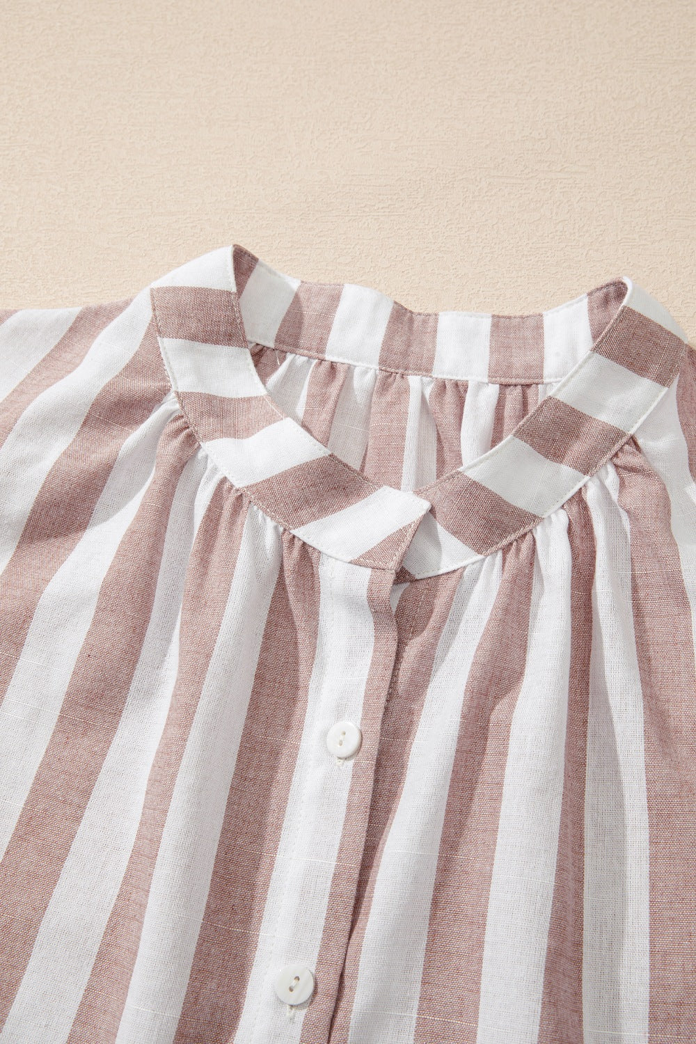 Stripe Button Down Sleeveless Shirt - felvior