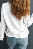 Valentine's Day Heart Round Neck Long Sleeve Sweatshirt - felvior