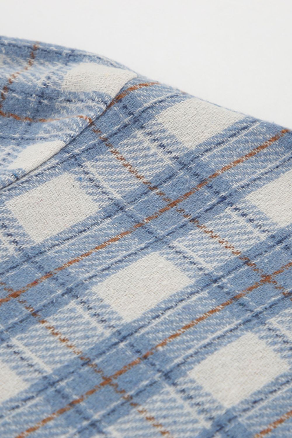 Plaid Button Up Long Sleeve Jacket - felvior