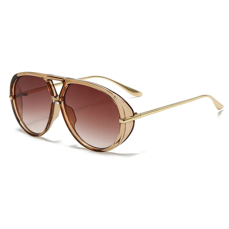 Aviator Fashion Sunglasses with Yellow Tinted Lenses Secondary image