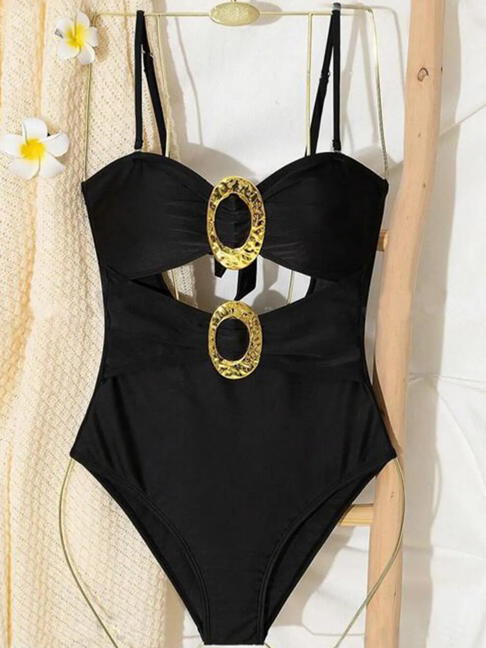 Cutout Sweetheart Neck One-Piece Swimwear