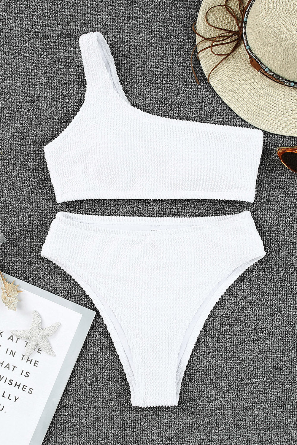 Single Shoulder Bikini Set - felvior