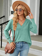 V-Neck Long Sleeve T-Shirt