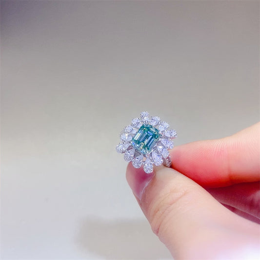 1 Carat Moissanite 925 Sterling Silver Ring - felvior