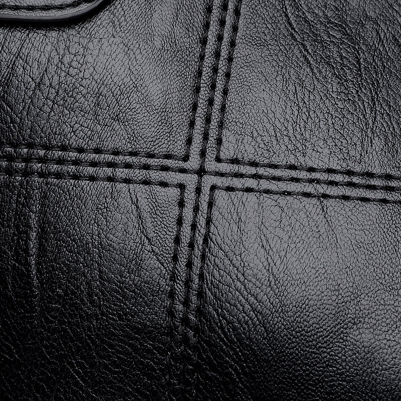 PU Leather Medium Handbag - felvior