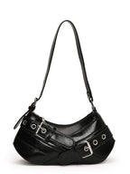 PU Leather Buckle Shoulder Bag