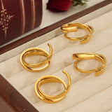 Titanium Steel Layered Wrap Ring - felvior