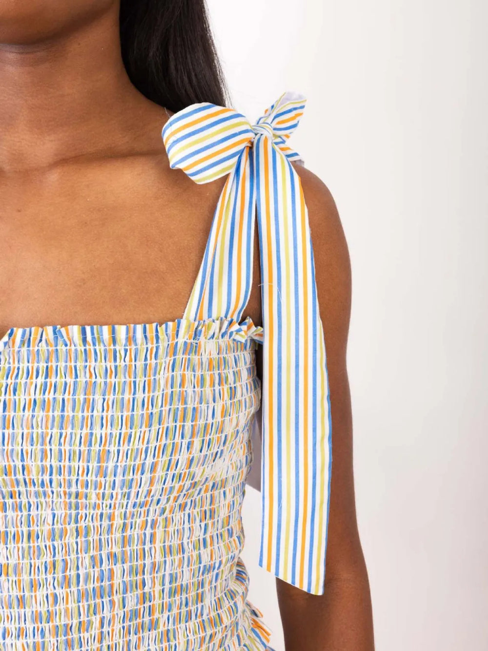 Smocked Tie Shoulder Cami and Shorts Set