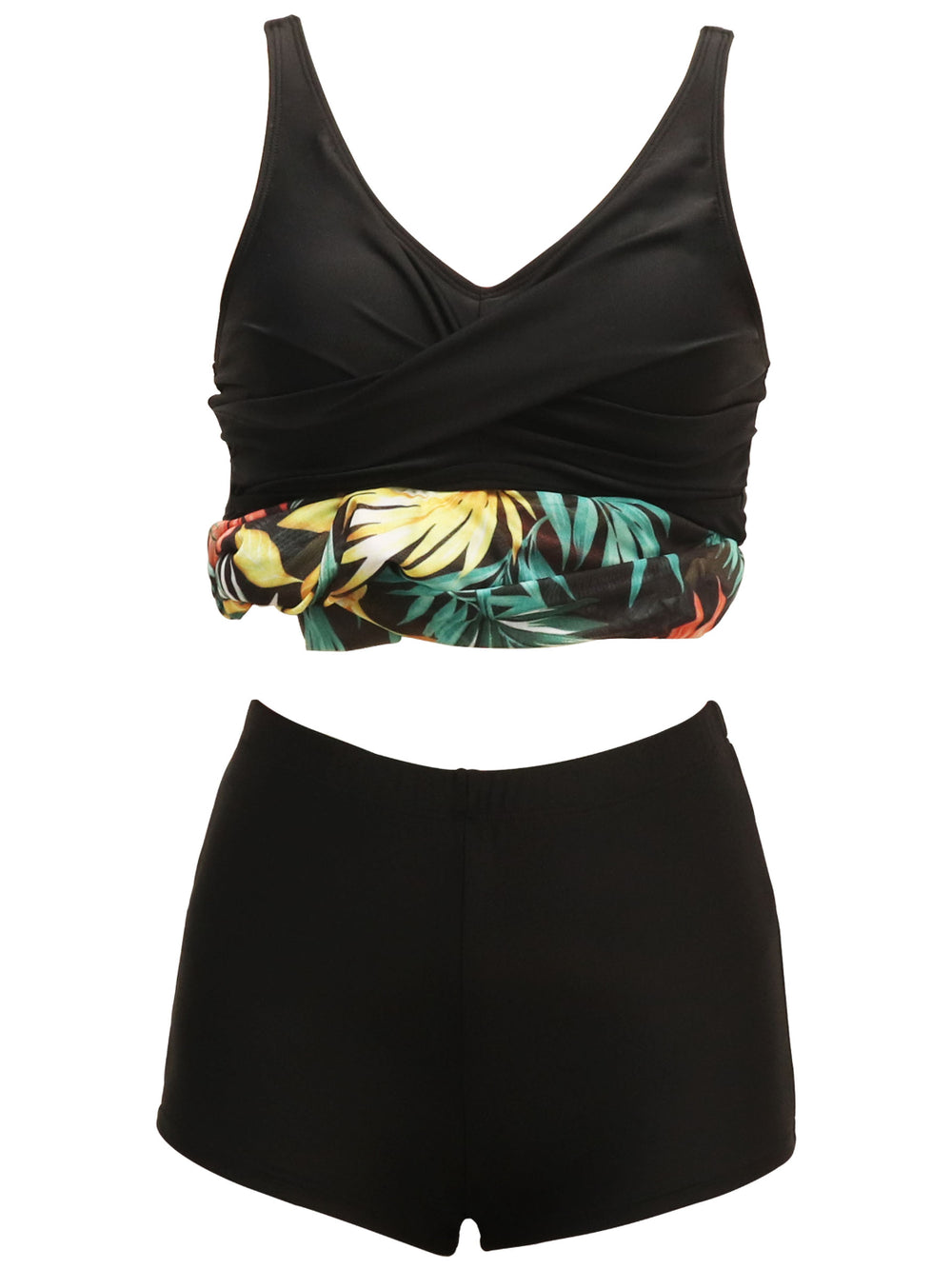 Printed Wide Strap Two-Piece Swim Set