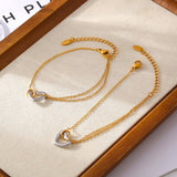 18K Gold-Plated Heart Bracelet - felvior