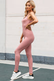 Double-Strap Scoop Neck Sports Jumpsuit - felvior
