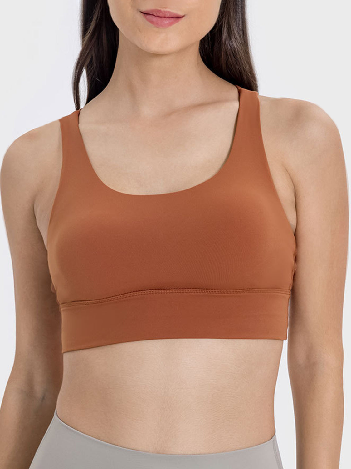 Millennia Crisscross Scoop Neck Active Tank - felvior