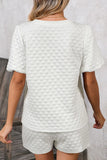 Checkered Texture Top and Shorts Set - felvior