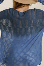 Umgee Full Size Dip Dye Loose Knit Side Slit Knit Top Plus Size