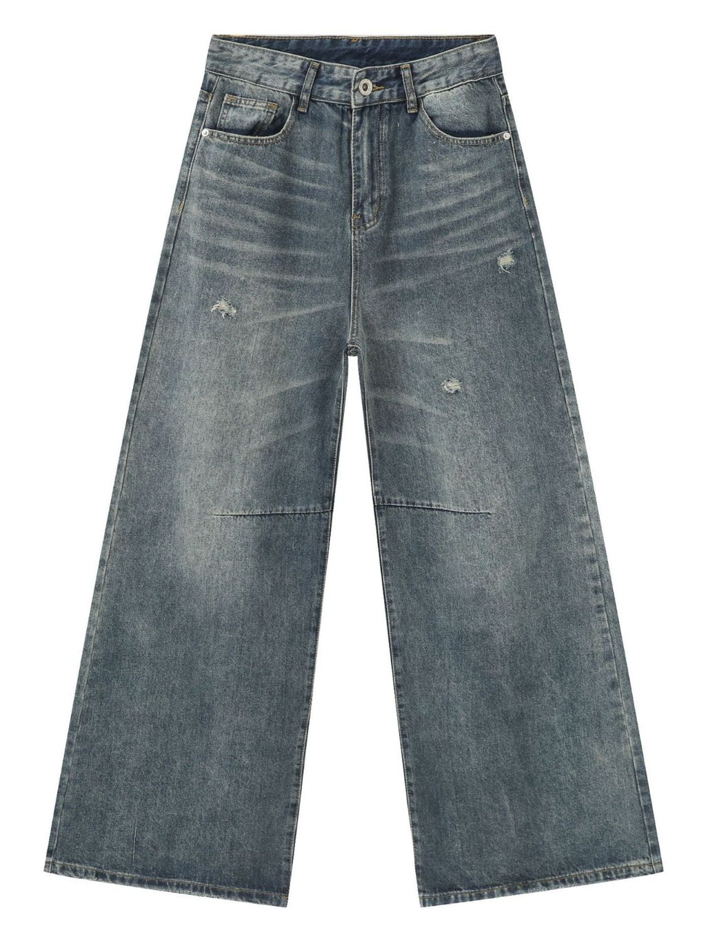 Men's Distressed Wide Leg Jeans