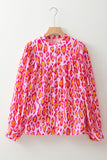Leopard Print Button Down Long Sleeve Shirt - felvior