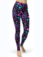 Abstract Print High Waist Active Leggings