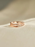 925 Sterling Silver Inlaid Zircon Ring - felvior