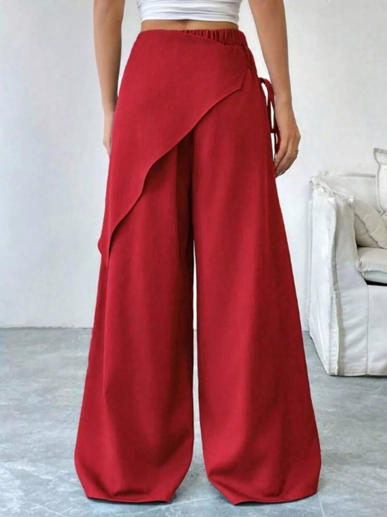 Wrap-Front Wide-Leg Pants Secondary image