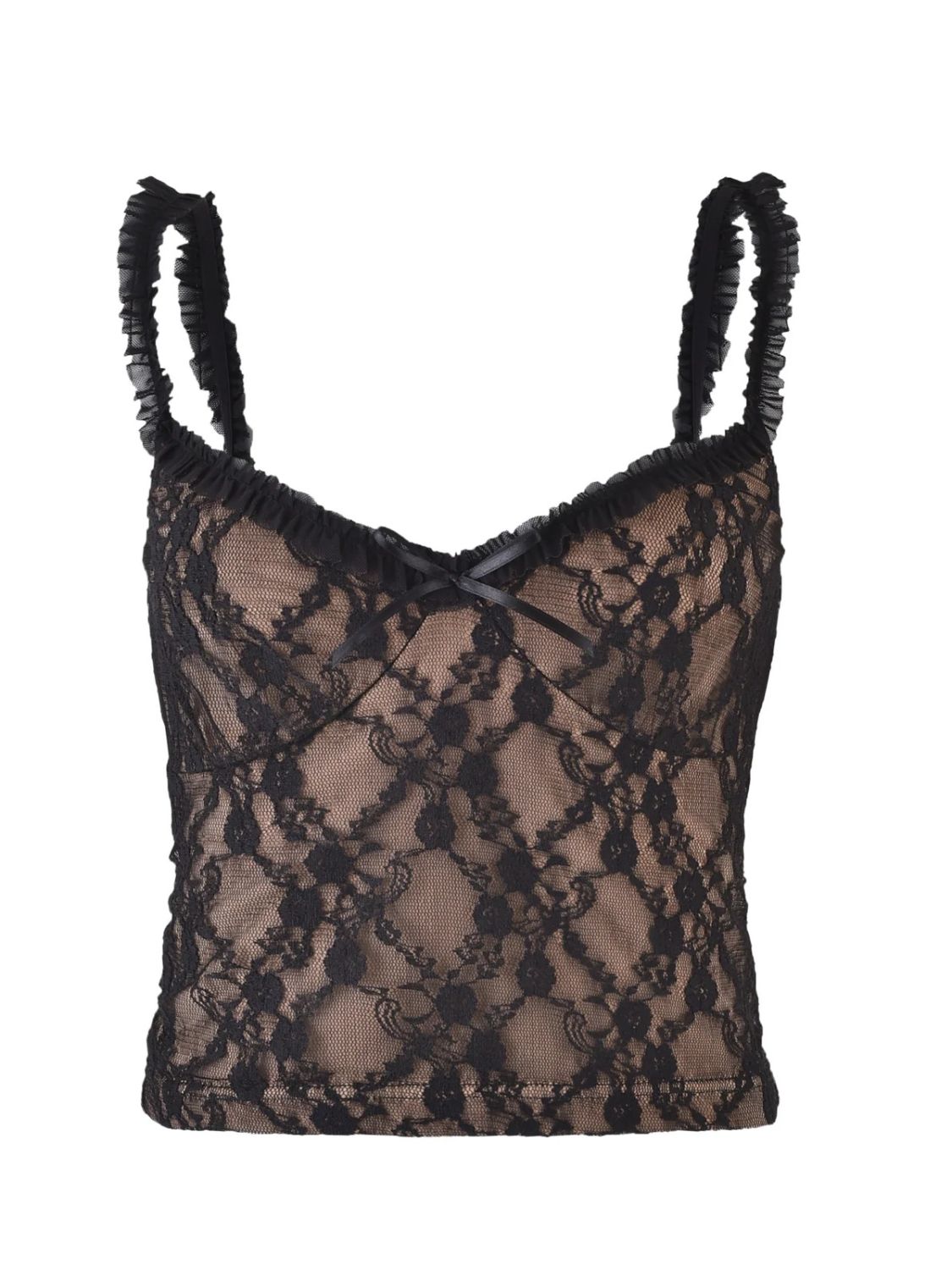 Lace Sweetheart Neck Cami - felvior