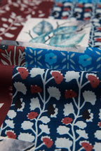 Peace Desert Graphic Asymmetric Printed Patchwork Sleeve Top