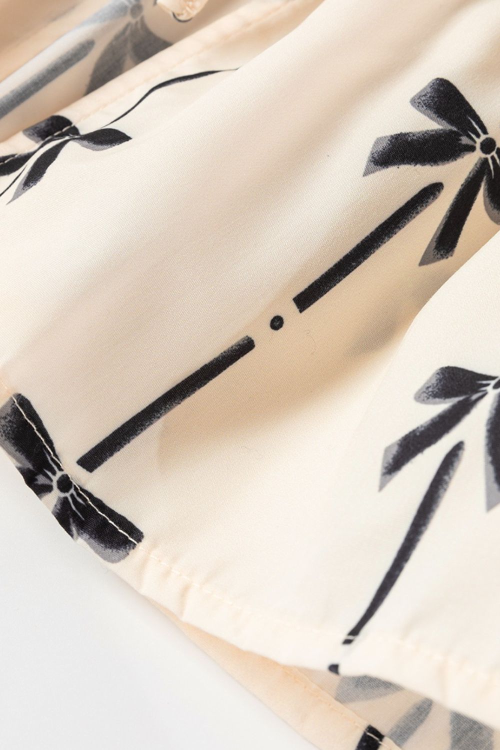 Tied Front Bow Print Peplum Tank