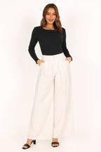 Lettuce Edge Round Neck Long Sleeve T-Shirt