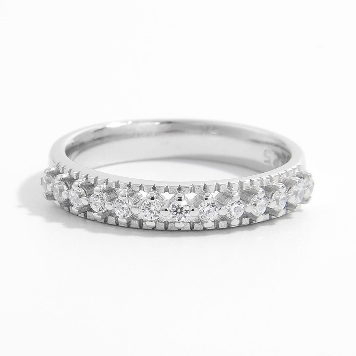 925 Sterling Silver Inlaid Zircon Ring - felvior
