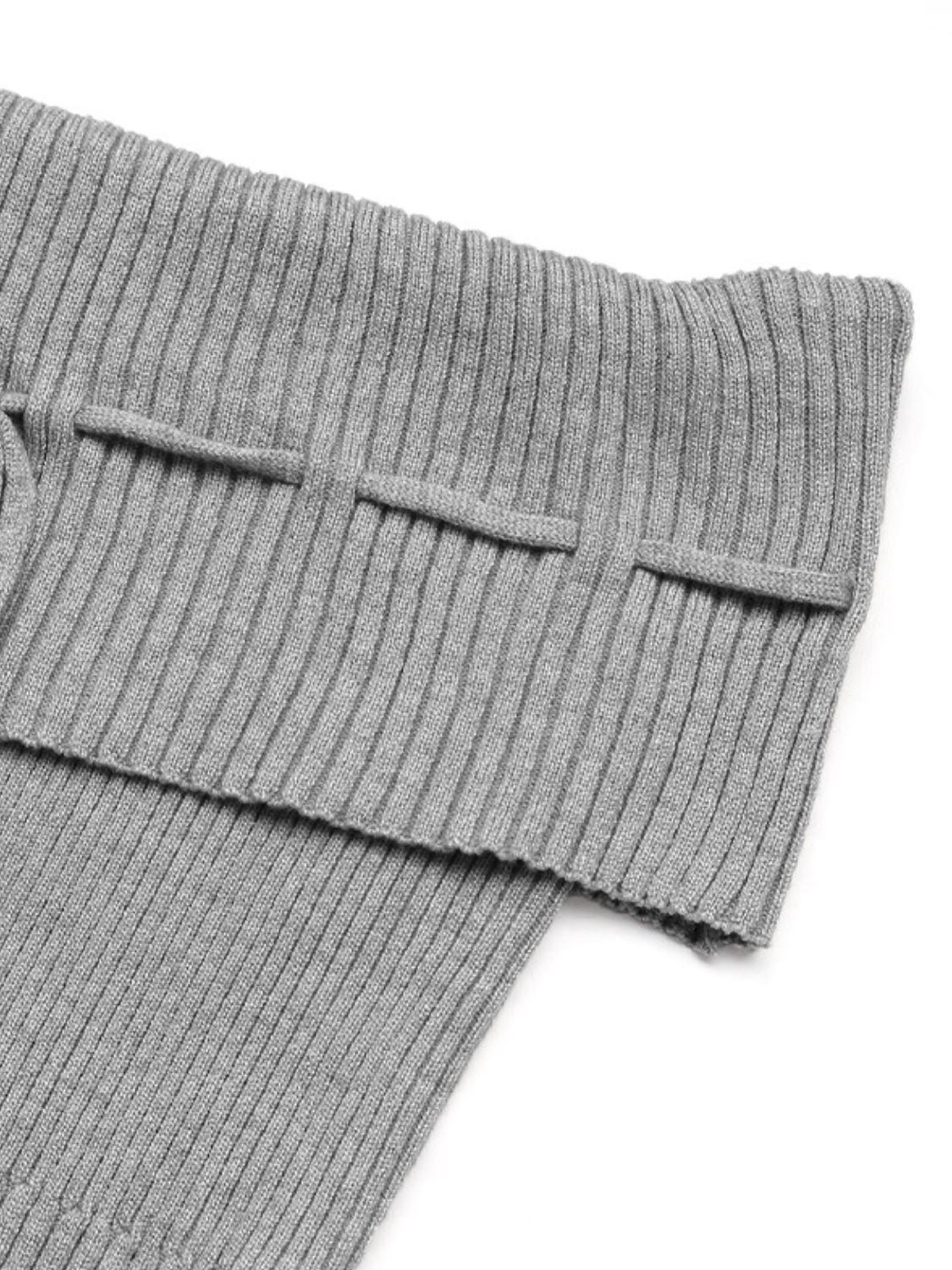 Perfee Tied Off-Shoulder Short Sleeve Knit Top - felvior