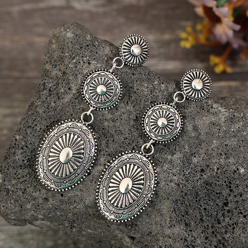 Vintage Alloy Dangle Earrings - felvior