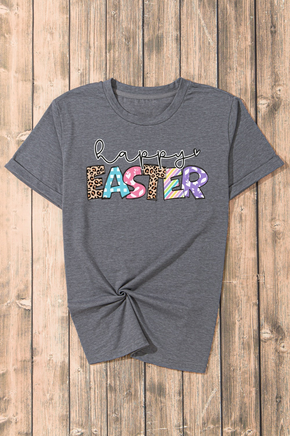 HAPPY EASTER Graphic Short Sleeve T-Shirt