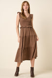 Mittoshop Smocked Ruffled Tiered Midi Dress - felvior