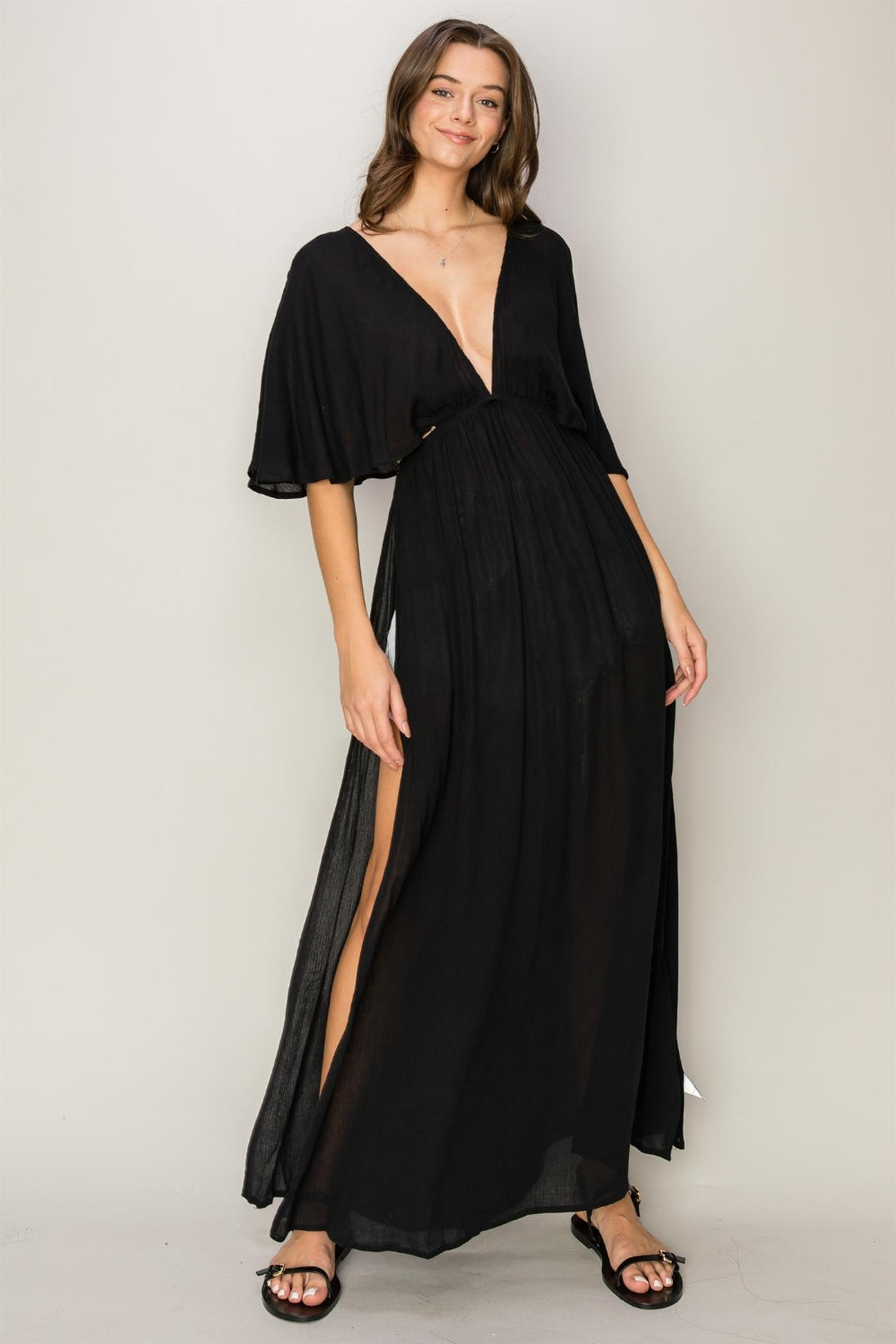 HYFVE Tie Back Maxi Split Cover Up Dress Image principale du produit