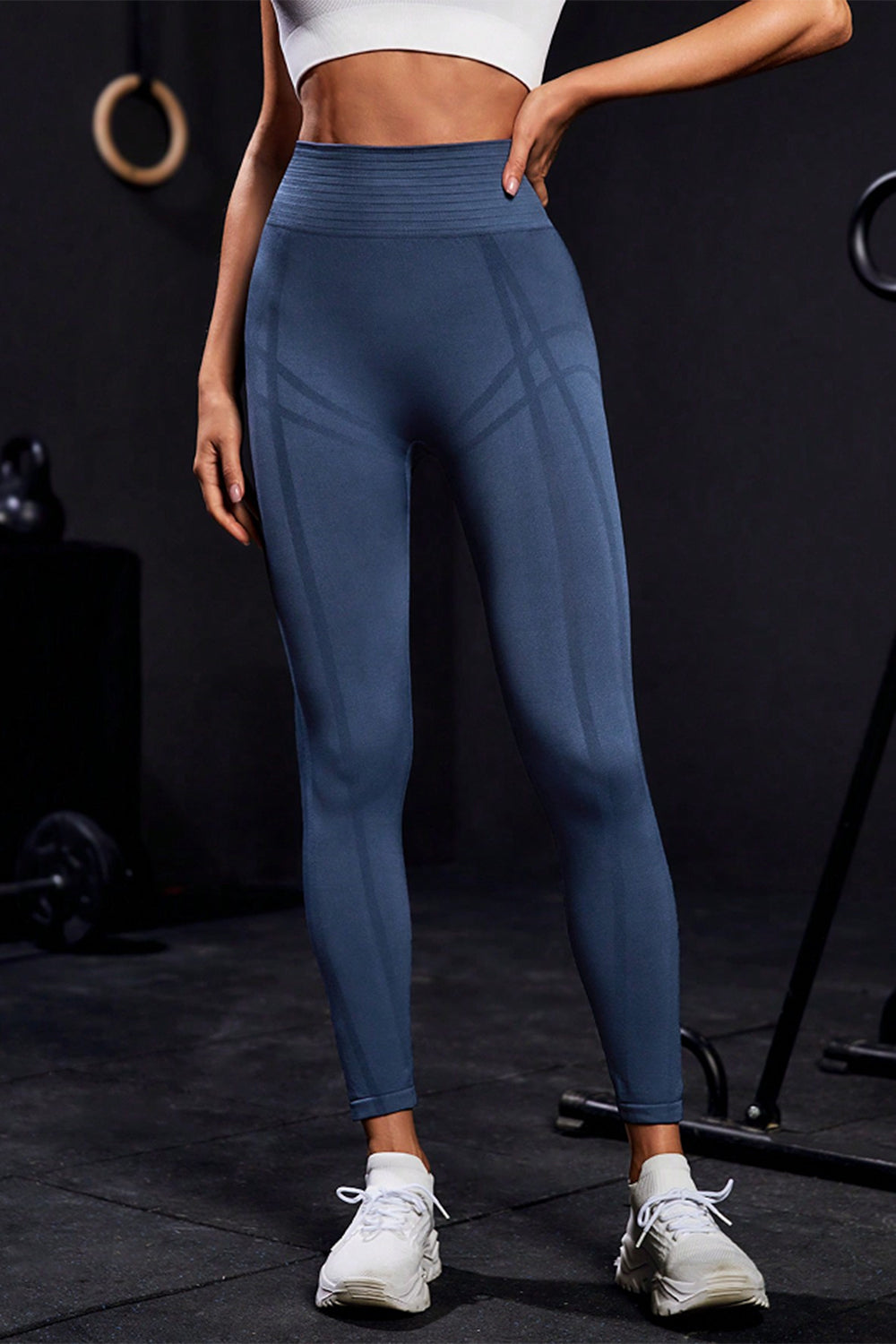 Wide Waistband High Waist Active Leggings - felvior