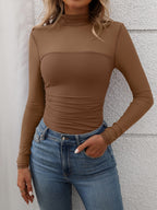 Mock Neck Long Sleeve Top