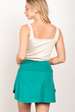 VERY J Crossover Waist Active Skirt with Short Liner - felvior
