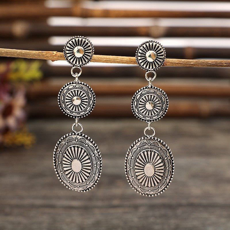 Vintage Alloy Dangle Earrings - felvior