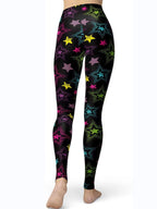 Abstract Print High Waist Active Leggings