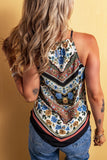 Mixed Floral Chevron Pattern Cami - felvior