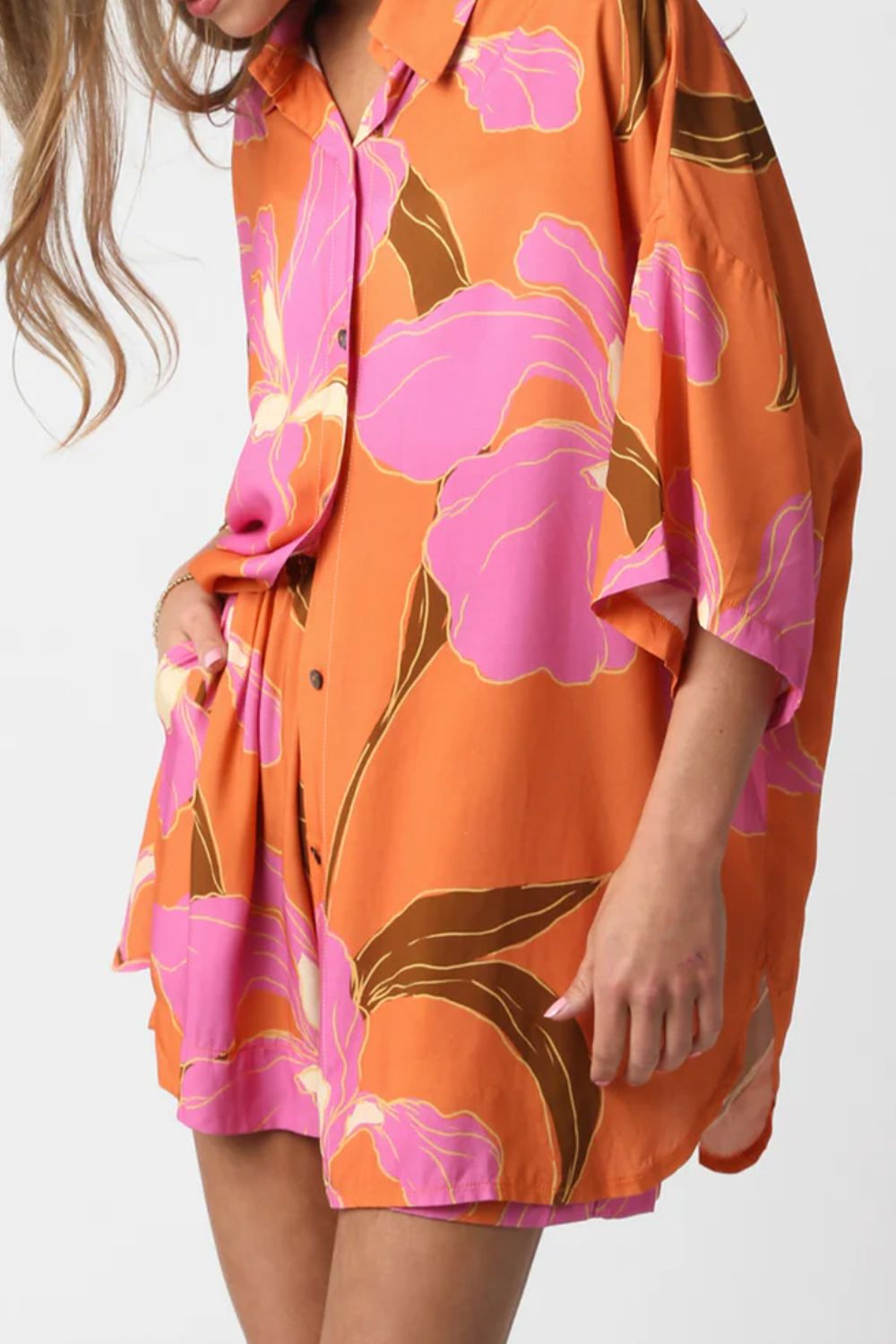 Floral Print Shirt and Shorts Set Secondary image