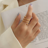 Titanium Steel Wrap Ring - felvior