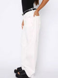 Wide Leg Jeans with Pockets - felvior