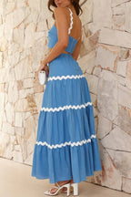 Contrast Trim Cami and Maxi Skirt Set