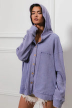 BiBi Washed Waffle Thermal Hooded Jacket